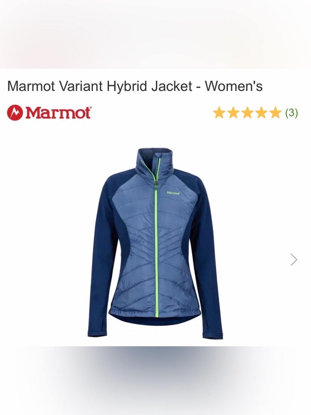 Marmot women’s hybrid jacket
